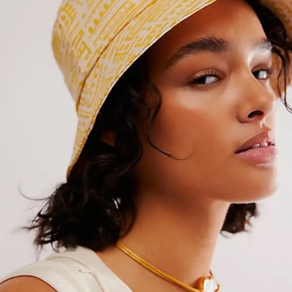 Lack of Color Shore Printed Yellow Bucket hat new wtag - Picture 4 of 8